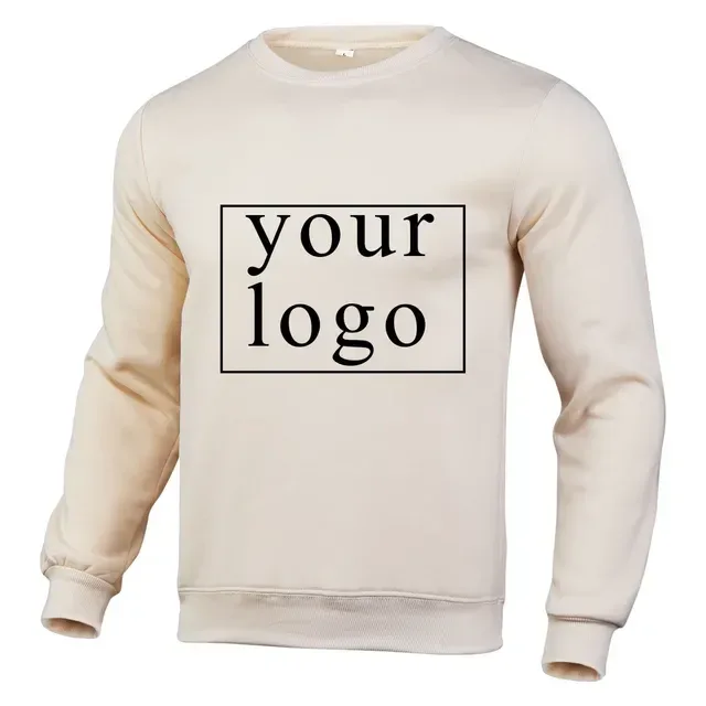 Desain Anda Sendiri Logo Merek/Gambar Kustom Pribadi Di Mana Saja Pria Wanita DIY Leher Bulat Lengan Panjang Pulloverhoodie Fashion Baru — image 18