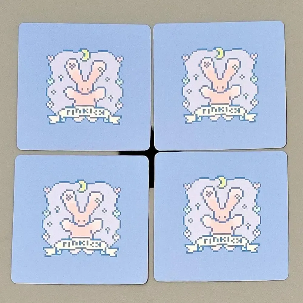 Kawaii Pixel Art Pinkish Lenormand Deck - 42 aranyos Rabbit Oracle kártya, 7x7 cm, Divination Square Mini Deck dombornyomott kartonhoz — image 8