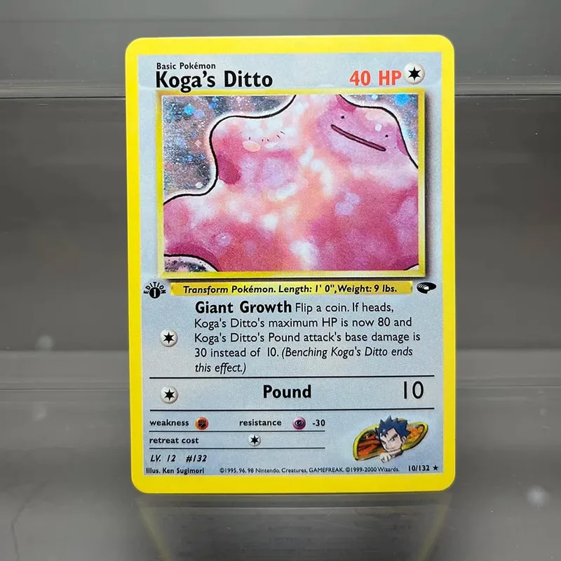 PKM Cards Edition 1st Gym Challenge 1996 Base Set Single Foil Cards Mewtwo Gengar Raichu Card Collection Cards PTCG Proxy Cards — image 15