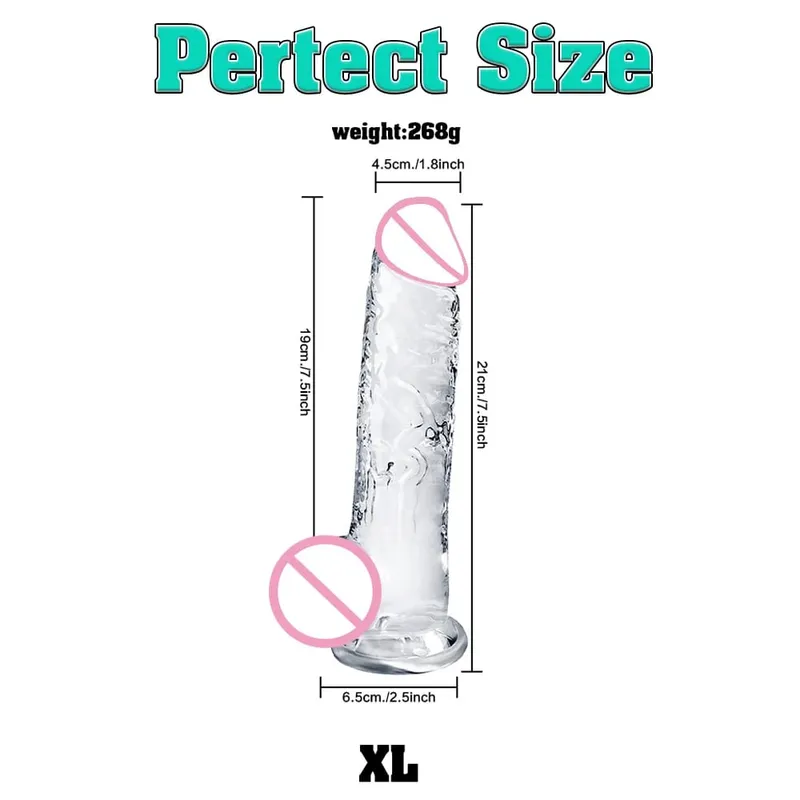 Different Sizes Transparent Soft Jelly Dildo Realistic Fake Dick Penis with Suction Cup G Spot Vagina Massage Sex Toy for Women — image 9
