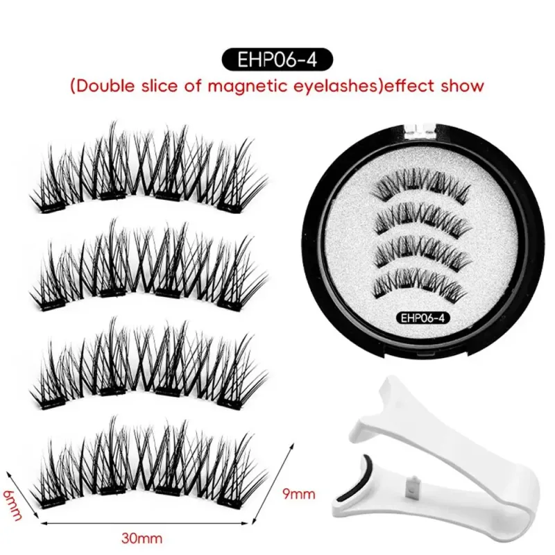 Glue-free Magnetic Eyelashes 3D Natural Effect Magnetic Eyelashes Reusable Eye Makeup False Lashes Beauty Eyelashes Supplies — image 9