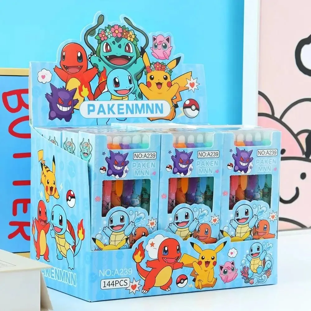 Random 6/12/24pcs Pokemon 0,5mm Blue Ink Erasable Neutral Pens Χαριτωμένα σχολικά προμήθειες Γελοιογραφία Γραφική γραφική μολύβι — image 3