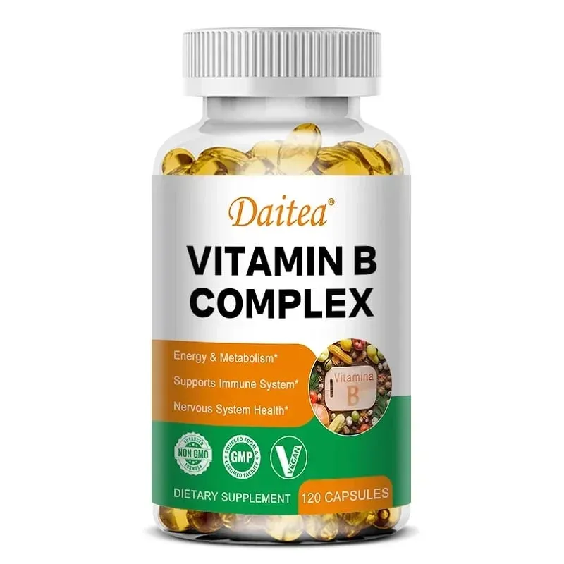 Organic B-vitamin komplex támogatja az energia immunrendszer egészségét Antioxidáns kiegészítő - 30/60/120 vegetáriánus kapszula
