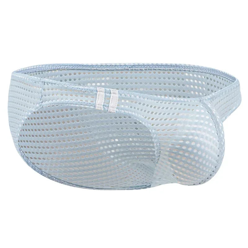 Men Briefs Summer Breathable Holes Underwear U Convex Thin Low Waist Briefs Slip Underpants Calzoncillos — image 21