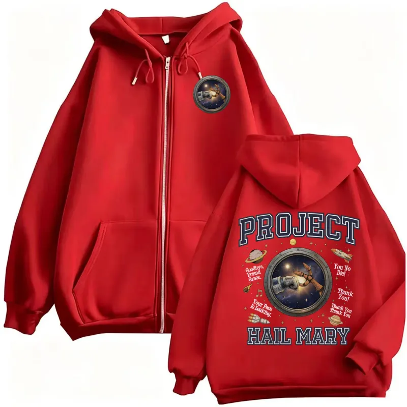 Projeto Hail Mary Moletons Jaqueta Casacos Rocky Jazz Hands Amaze Zip Up Hoodies Homens Mulheres Moda Pulôveres com Zíper de Alta Qualidade — image 4
