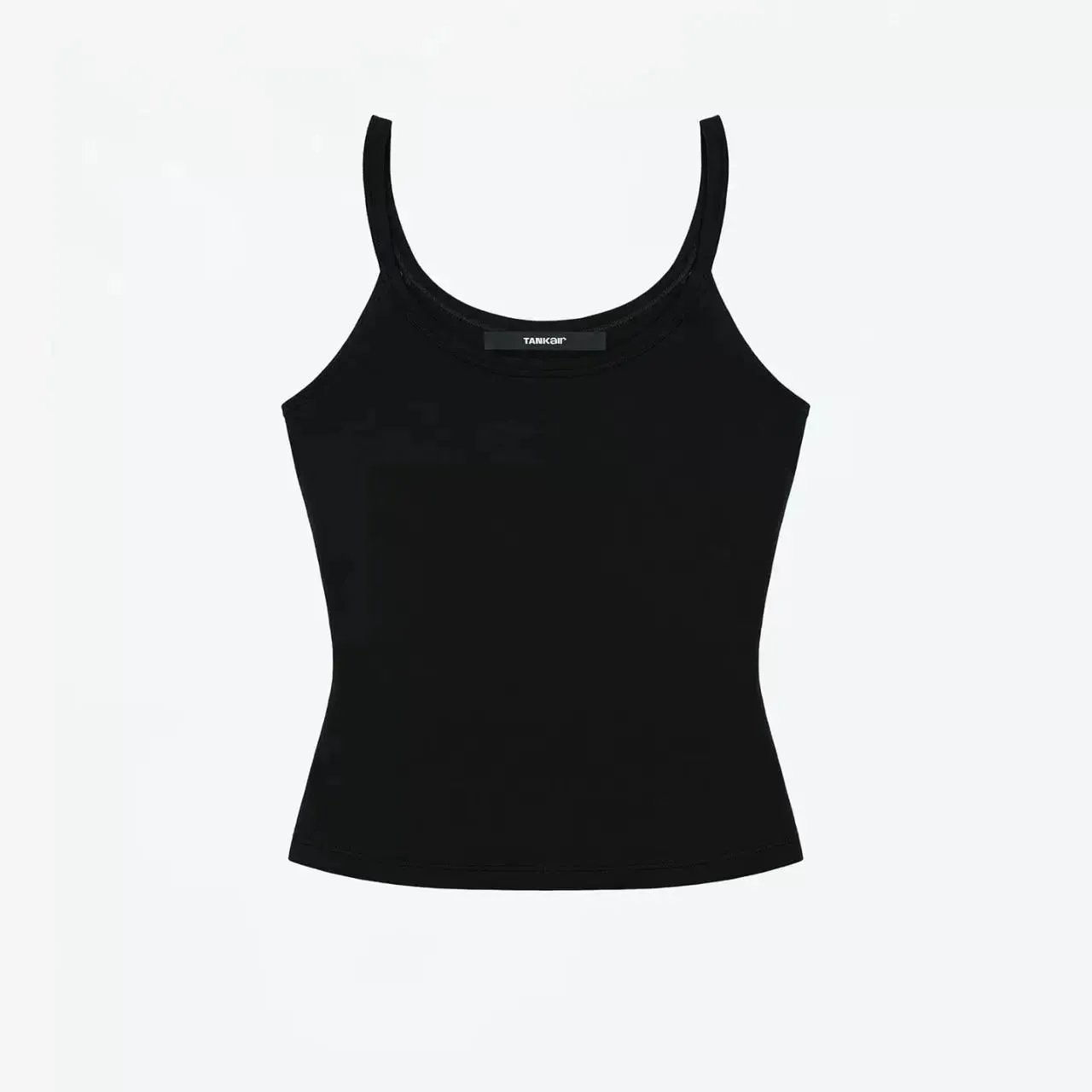 טנק בסגנון אמריקאי צוואר צוואר Slim Fit Stretch Basic Crop Top סקסית מתוקה ומגניבה