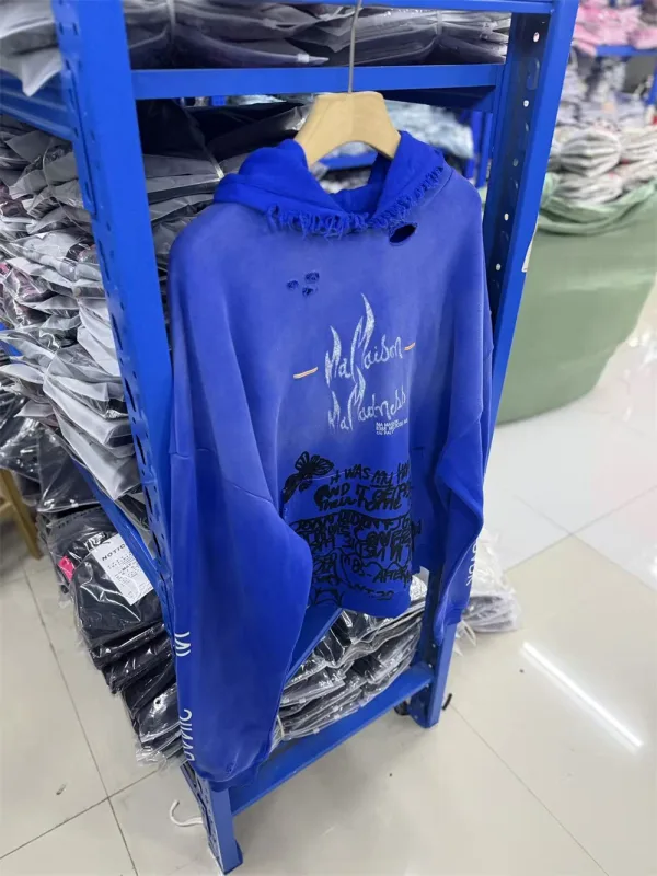 Autumn/Winter PH Vintage Letter Pattern Printed Washed Loose Hoodie Street Casual Cotton Versatile Sports Fashion Sweatshirt — image 4