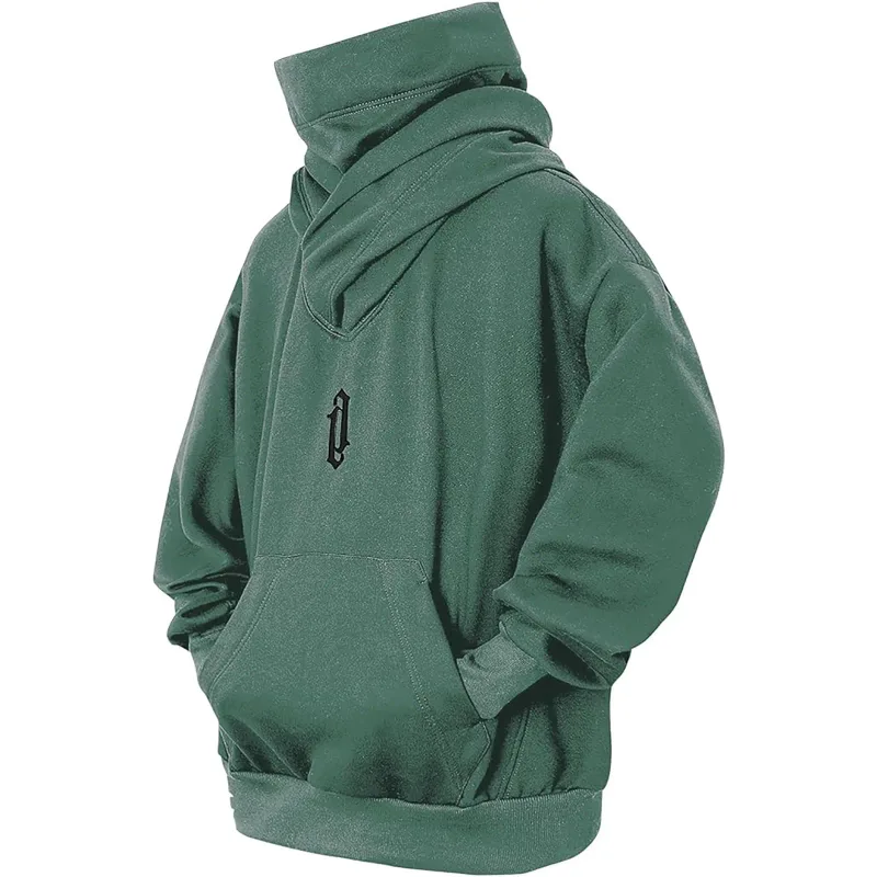 Moletom de gola alta bordado oversized y2k masculino feminino com capuz japonês ninja hoodies outono hip hop velo bolso streetwear — image 10