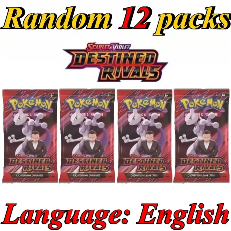 10 πακέτα καρτών Pokémon Bright Stars 151 Prismatic Evolutions PALDEAN FATES English Reinforcement Battle Δώρο κάρτα συναλλαγής — image 26