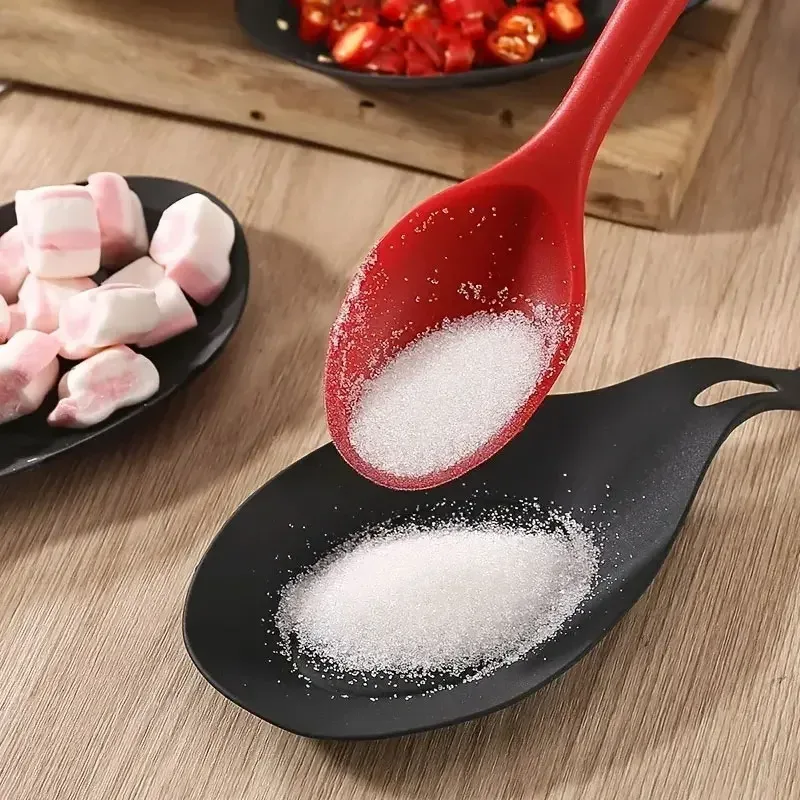 Repose-cuillère en Silicone, support de spatule, ustensiles résistants à la chaleur, plateau de napperon, outils de cuisine, accessoires de cuisine, 1/4 pièces — image 4