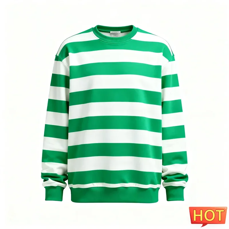 Fashion Striped Graphic Sweatshirts For Men Simple Trendy Long Sleeve 3D Printed Ugly Sweatshirt Casual Oversized Pullovers Tops — image 6