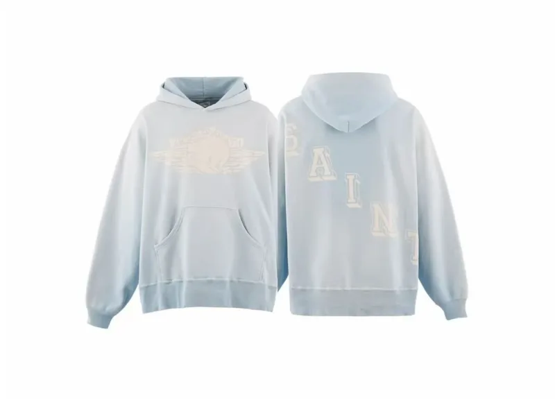 26SS New SAINT Mxxxxxx BABY MICHAEL HOODIE High-Street Oversized Cotton Hooded Sweater Printed Washed Hoodies For Men — image 3