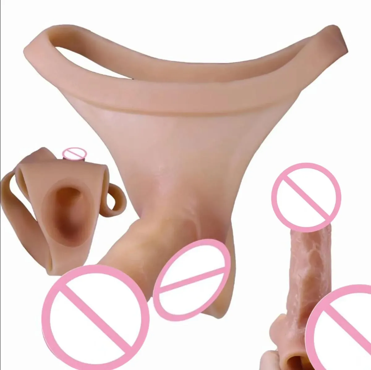 Műpénisz szíj leszbikus melegeknek hordható üreges tömör pénisz ujjak BDSM DICK Műpénisz nadrág szíj pénisz szexjátékok páros nőknek — image 1