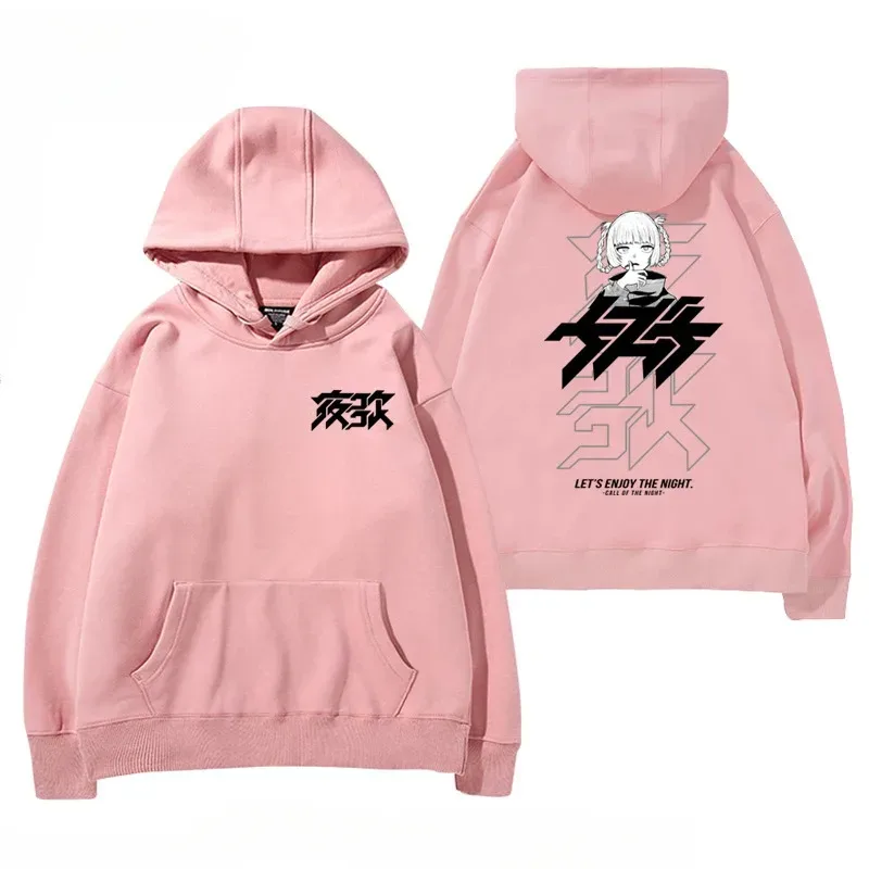 Y2K GECENİN anime ÇAĞRISI NAZUNA Nanakusa Komik Kapüşonlu Hip Hop Baskılı Sweatshirt Poleron Hombre Sokak Giyimi Harajuku Eşofman Takımı — image 6