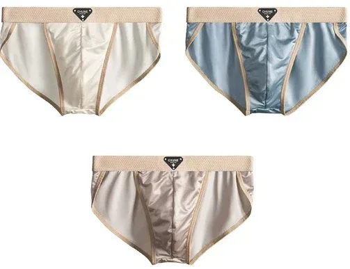 1/3 STK Herrbyxor Ice Silk Satinliknande underbyxor Herrkalsonger Sommar andas snabbtorkande trosor Sexiga U-påse underkläder — image 25