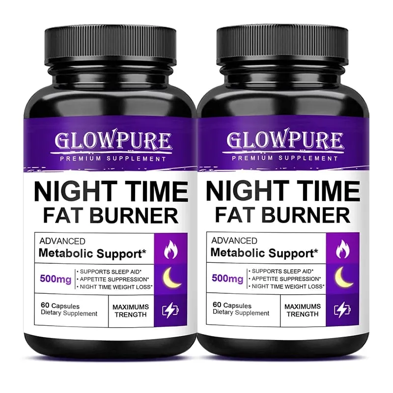 Boost Metabolism & Suppress Appetite with Night Time Fat Burner - Healthy Weight Management Capsules for Weight Loss