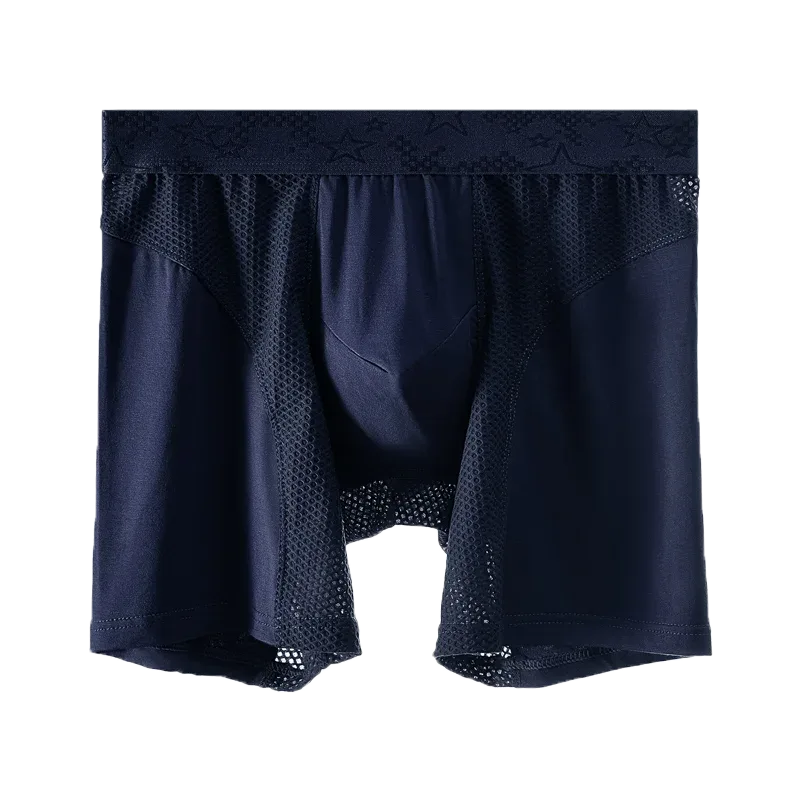 Extended sports underwear, panlalaking boxer shorts, Modal na anti-leg abrasion running, large size breathable training quadrangle shorts