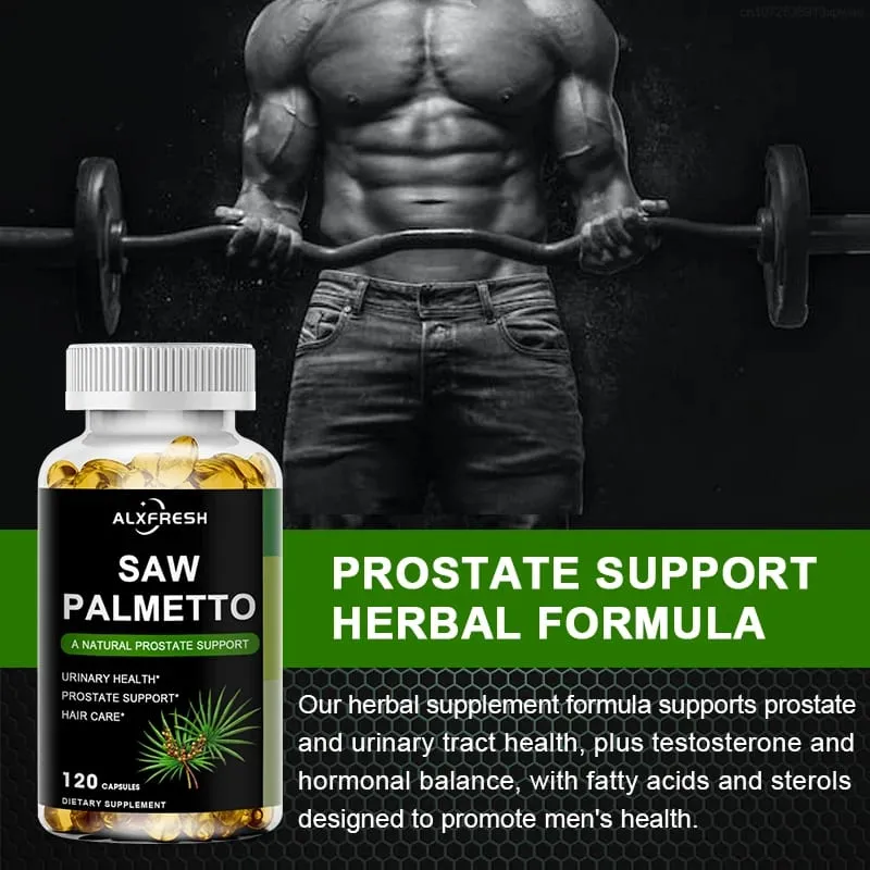 Alxfresh Prostate Health Supplement Natural Saw Palmetto Extract που υποστηρίζει κάψουλες για την ανάπτυξη του προστάτη και της τρίχας για άνδρες και γυναίκες — image 5
