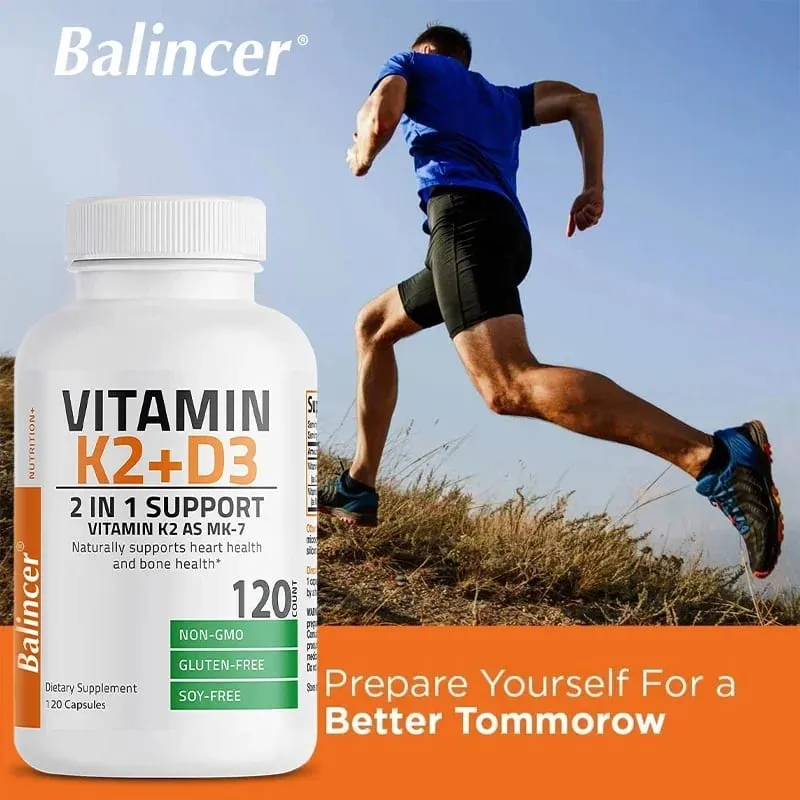 Vitamin K2 (MK7) with D3 Supplement Non-GMO Formula Vitamin D and K Complex Natural Support for Heart Immune Bone Health — image 4