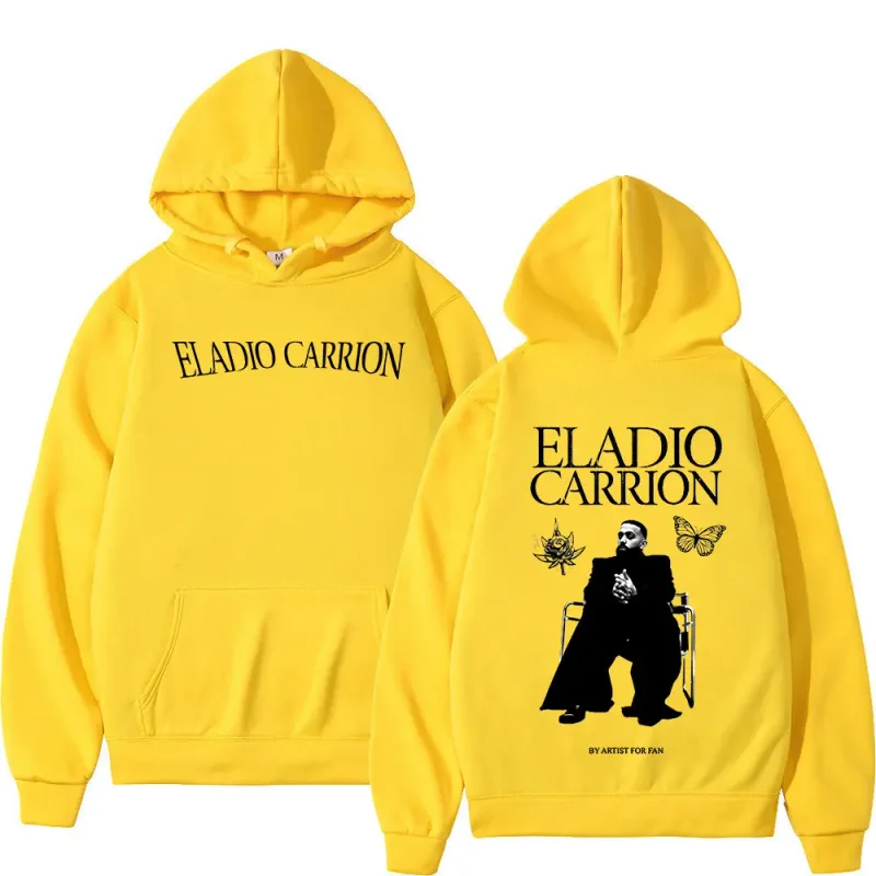 Rapper Eladio Carrion Hoodies Men's Women Clothing Fashion Oversized Pullovers Fleece Long Sleeve Hooded Sweatshirts Streetwear