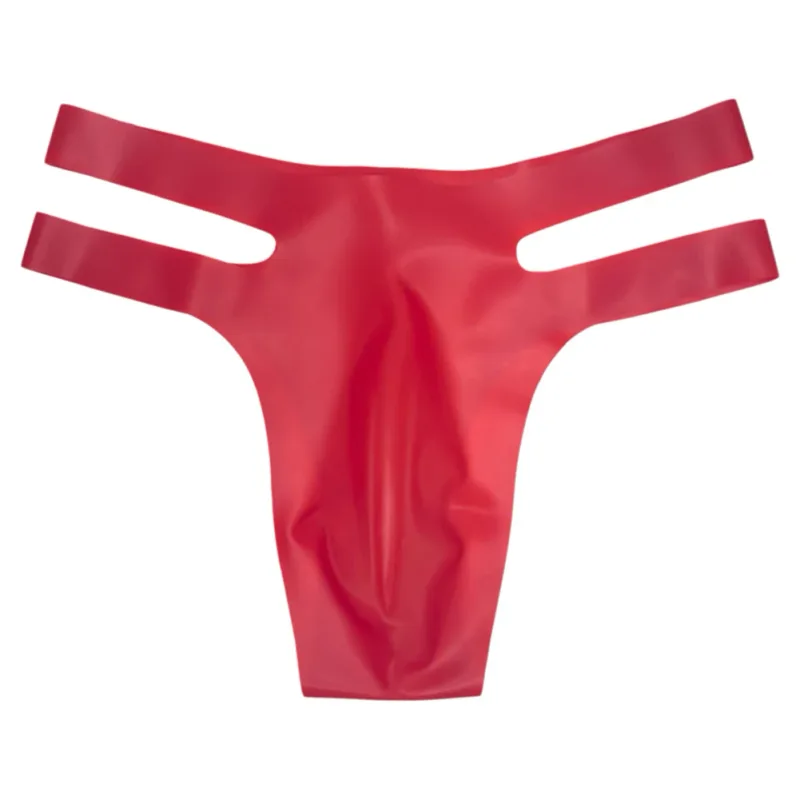 Mens Latex Briefs Sissy Seamless Brazilian Underwear Low Waist Erotic Underpants — image 13