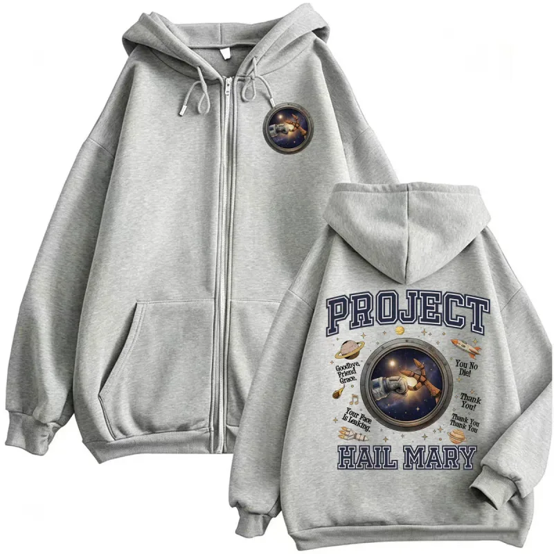 Projeto Hail Mary Moletons Jaqueta Casacos Rocky Jazz Hands Amaze Zip Up Hoodies Homens Mulheres Moda Pulôveres com Zíper de Alta Qualidade — image 5