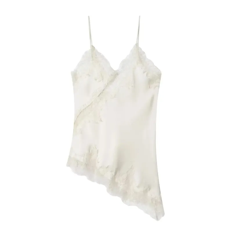 Barna szatén csipke összefűző sling ruha női elegáns, szabálytalan szegélyű V nyakú, hát nélküli ujjatlan ruha elegáns női party Club Vestidos — image 19