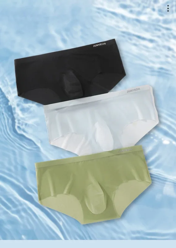 Sexy Men Briefs Undies Summer Seamless 3D Pouch Panties Ultra-thin And Light Breathable Underwear Quick Drying Underpants Slip — image 5