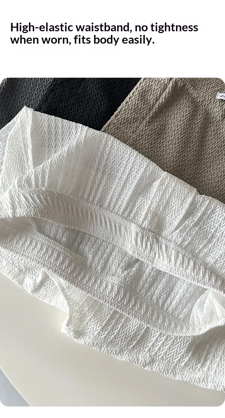 Bagong Men's Ice Silk Jacquard Boxer Shorts, Maluwag at Makahinga, Malaking Sukat, Square-Cut, Kaswal sa Bahay Simpleng Panlalaking Kasuotan — image 5