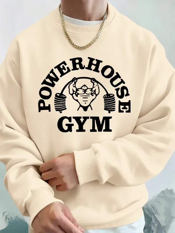 Powerhouse ginásio carta impressão moletom masculino inverno velo quente hoodie coreano solto crewneck pullovers hip hop roupas masculinas — image 12