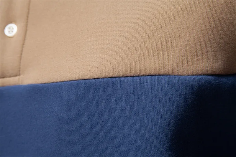 Nova primavera masculina com capuz de mistura de algodão em bloco colorido para negócios estilo casual moletom de manga comprida — image 21