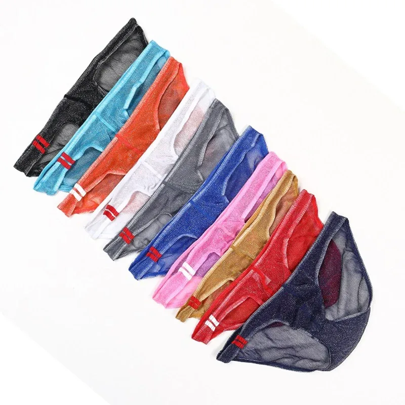 Men's Underwear Briefs Ultra Thin Low Rise Mesh Breathable Panties — image 11