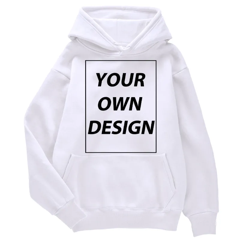 Customized DIY Print Lalaki Babae Autumn Winter Hoodies Casual Classic Pullover Simple Comfy Streetwear Soft Warm Sports Clothing — image 8