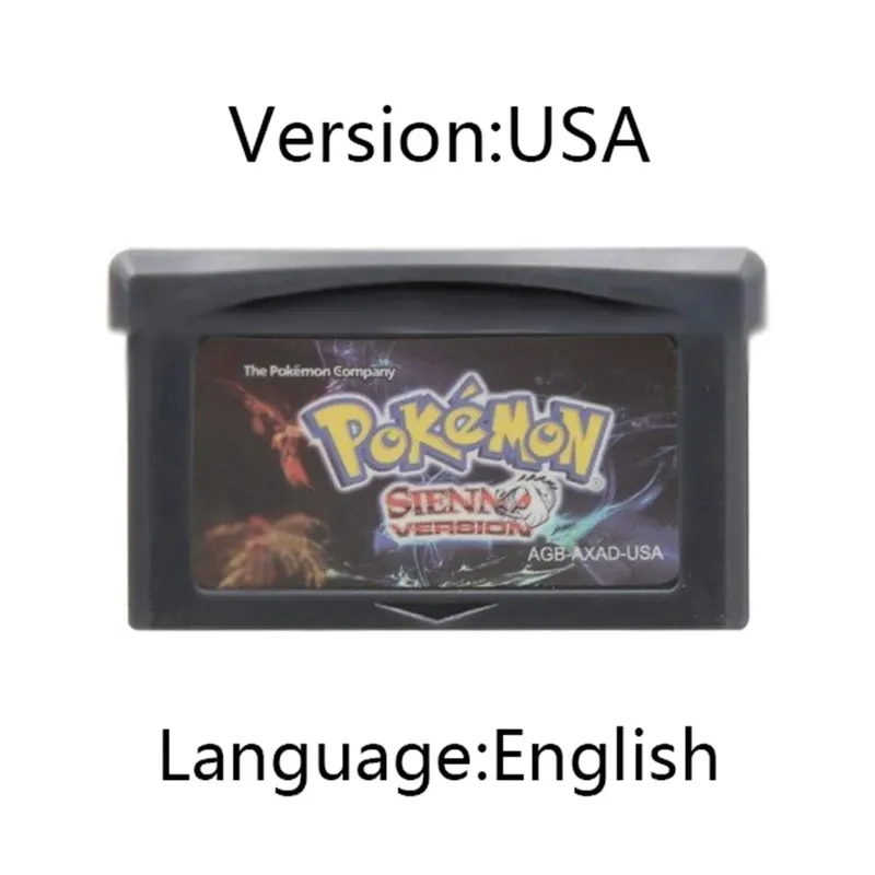 GBA Pokemon Game Cartridge 32-bit Κονσόλα παιχνιδιών βίντεο Κάρτα AshGray Liquid Crystal Light Platinum Moemon Emerald Αγγλική γλώσσα — image 14