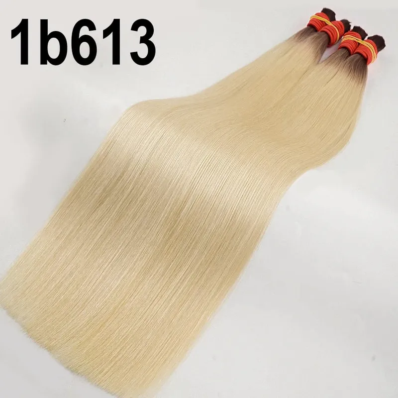 No Weft 100% Real Human Hair Extensions Remy Human Hair Bulk Μη επεξεργασμένα φυσικά μαύρα παρθένα ινδικά μαλλιά πλέξη για γυναίκες — image 14