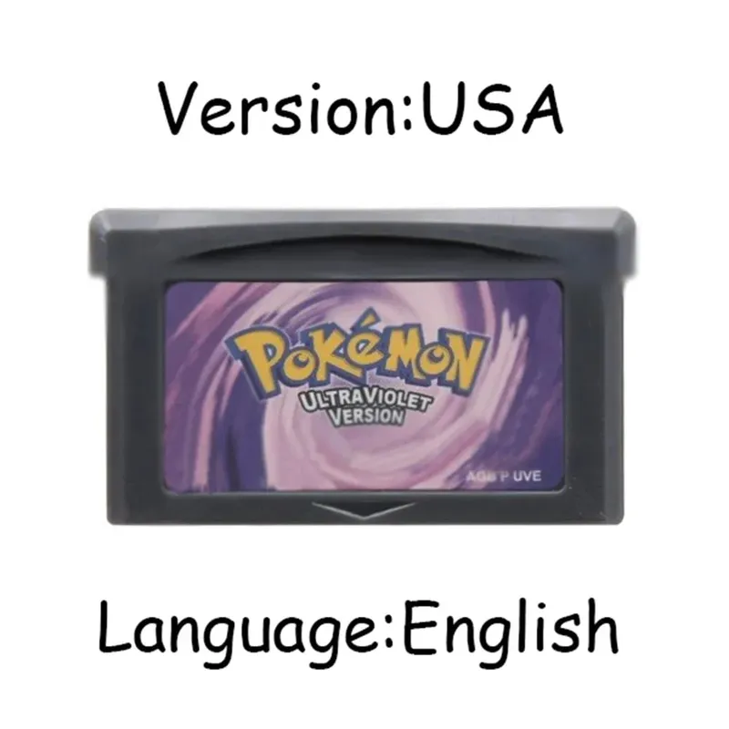 GBA Pokemon Game Cartridge 32-bit Κονσόλα παιχνιδιών βίντεο Κάρτα AshGray Liquid Crystal Light Platinum Moemon Emerald Αγγλική γλώσσα — image 17