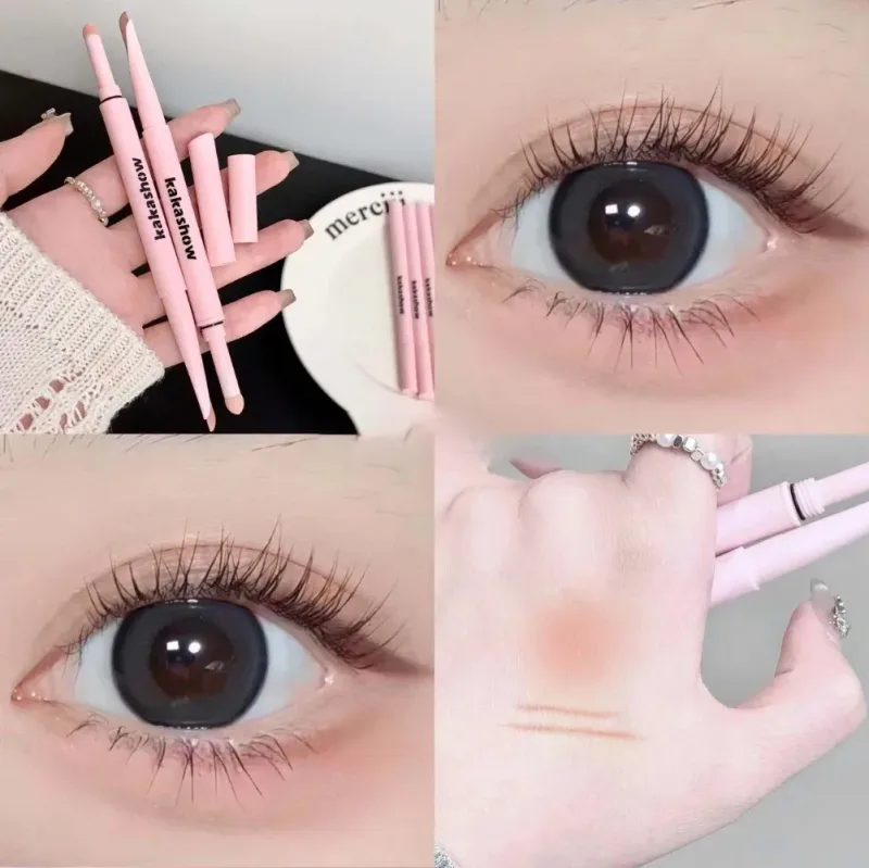 Dual End Glitter Matte Aegyosal Pen Brightening Highlight & Shadow Stick Eye Makeup Lying Silkworm Eyeliner Gel Pencil 애교살 펜
