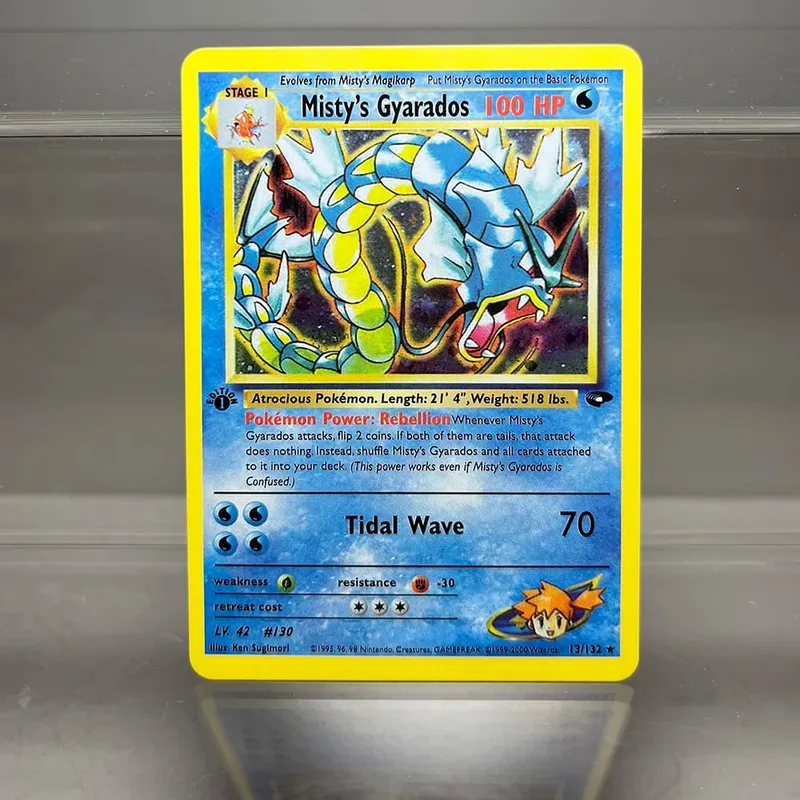 PKM Cards Edition 1st Gym Challenge 1996 Base Set Single Foil Cards Mewtwo Gengar Raichu Card Collection Cards PTCG Proxy Cards