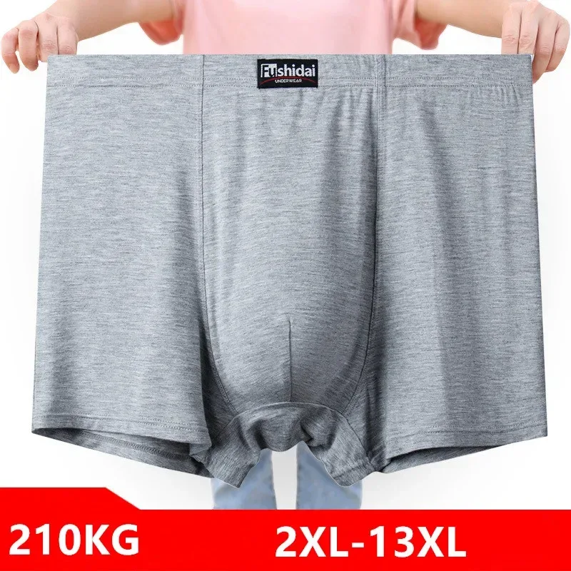 Boxershorts Men Modal Panties 200KG Soft 13XL Panlalaking Panloob Plus Size 12XL Jumbo Underpant Loose 9XL 5XL Red Black Malaking Boxer — image 22