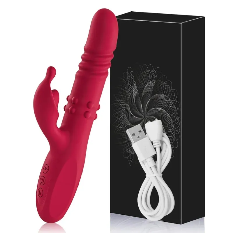 Rabbit Vibrator for Women 10-Speed Thrusting Dildo Clit & G-Spot Stimulator Rotating Mode Couples Sex Toy for Pleasure — image 8