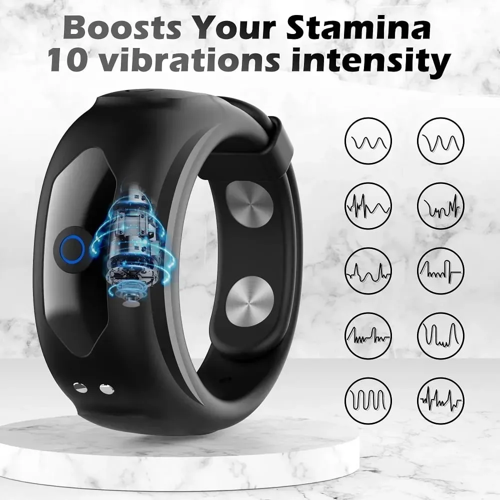 Newest Adjustable Vibrating Cock Ring for Men Masturbator Penis Ring Vibrator Male Delayed Ejaculation Sex Toys for Man Cockring