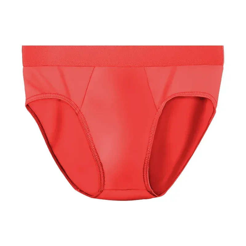 1pc Men's ice - silk underwear. Thin - style for summer, with U - convex briefs. solid - colored shorts — image 5