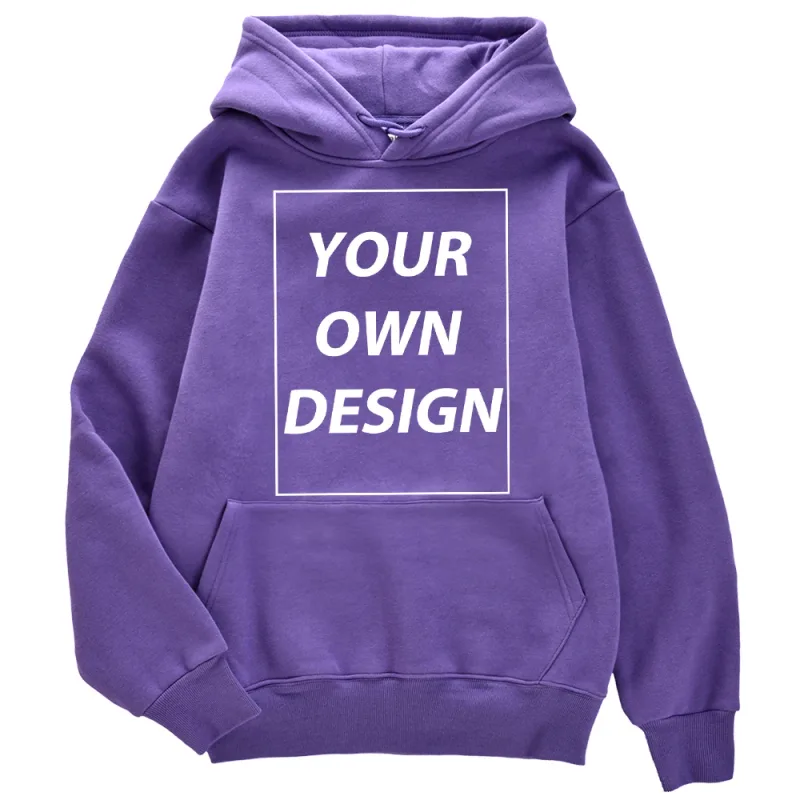 Customized DIY Print Lalaki Babae Autumn Winter Hoodies Casual Classic Pullover Simple Comfy Streetwear Soft Warm Sports Clothing — image 10