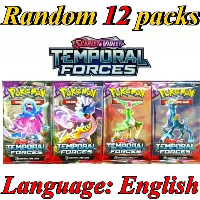 10 πακέτα καρτών Pokémon Bright Stars 151 Prismatic Evolutions PALDEAN FATES English Reinforcement Battle Δώρο κάρτα συναλλαγής — image 29