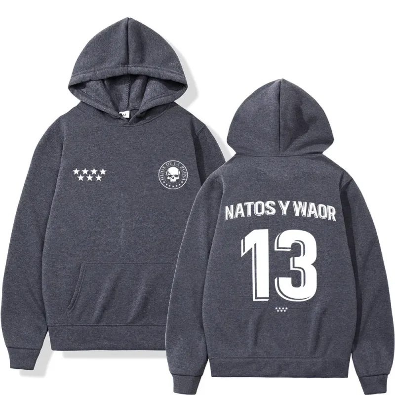 Rapper NATOS WAOR 13 Sweatshirts Men Women Fashion Hip-hop Pullover Autumn Winter Loose Casual Gothic Punk Tracksuit Streetwear — image 8