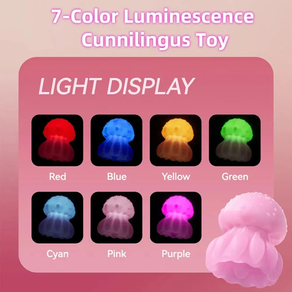 Tongue Licking Vibrator 10 Modes Δόνηση LED Rainbow Color Jellyfish Vibrator Θηλή κλειτορίδα Διεγέρτης σεξουαλικό παιχνίδι για ενήλικες 18 — image 3