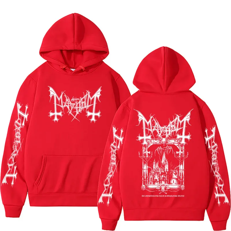 Rock Band Mayhem De Mysteriis Dom Sathanas Hoodie Men Women Death Black Metal Hooded Tracksuit Male Fashion Gothic Punk Hoodies — image 12