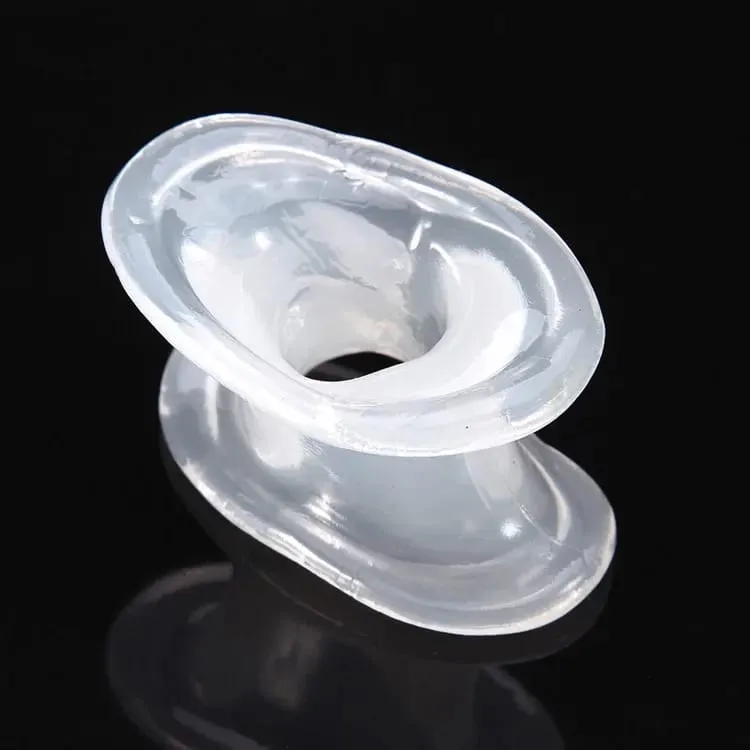 Male Silicone Ball Stretcher Scrotum Testicle BDSM Bondage Time Delay Sleeve Cock Penis Rings Adult Chastity Slave Sex Toys Men — image 6
