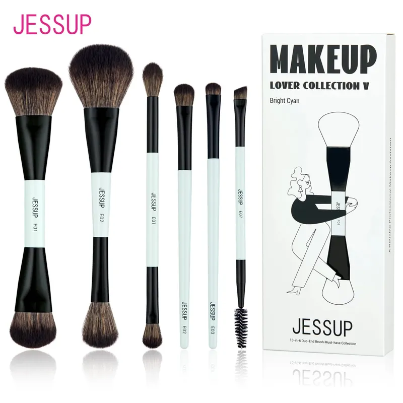 Jessup sminkecset szett 4/6/7/10/14/15 db alapozó smink ecset arc szemhéjpúder keverő kiemelő korrektor Luxus lila