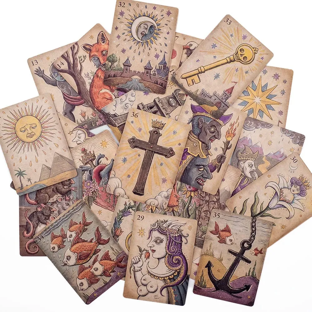 36 db Lenormand Della Luna Tarot Deck asztali kártyák csoportos játékokhoz bulikhoz Precognition & Divinatio Oracle készlet 7,3*10,2 cm — image 6